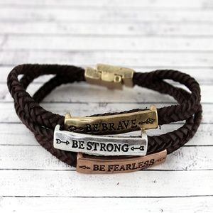 Final price BRAVE STRONG FEARLESS BRACELET